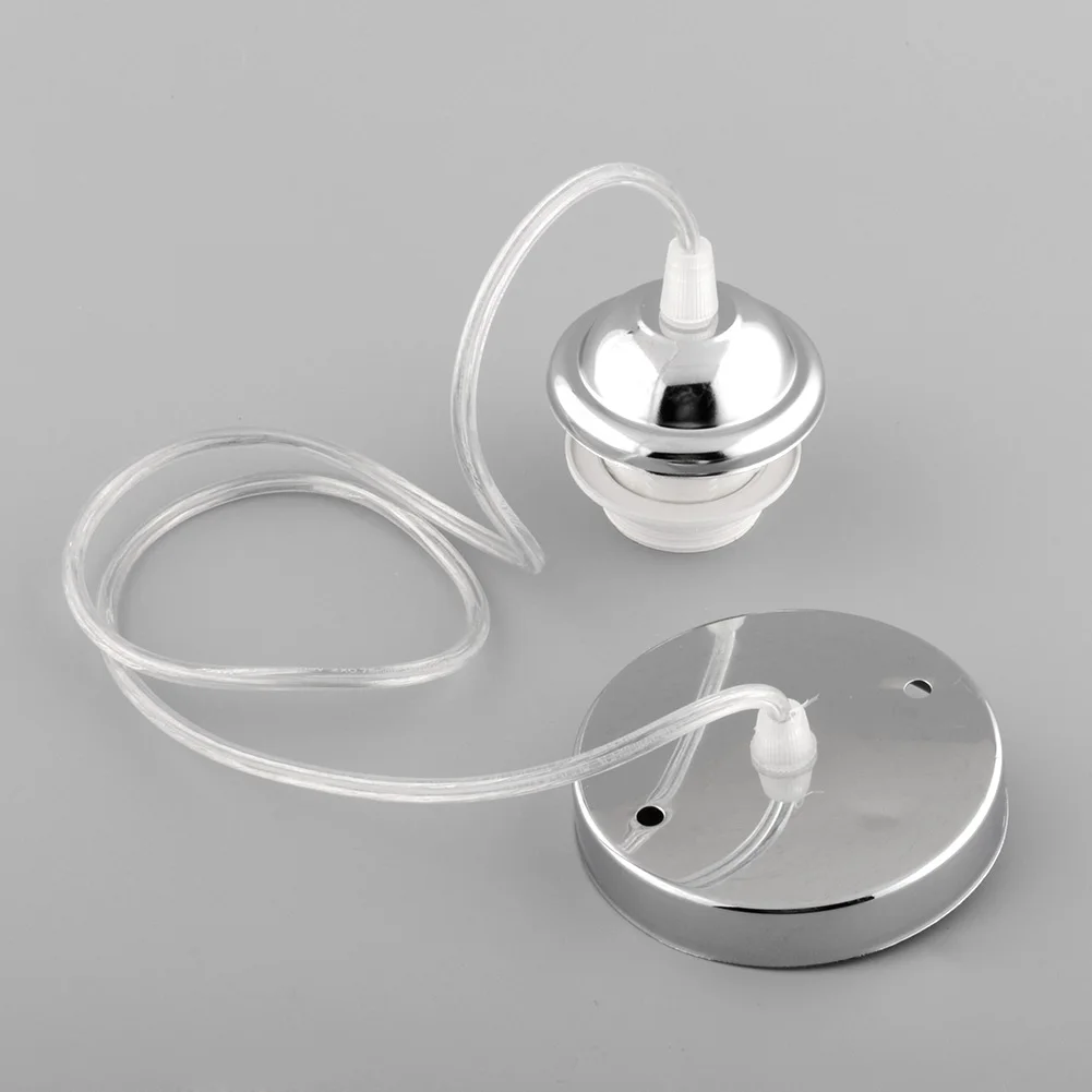 

Chrome Ceiling Rose Pendant E27 Screw Office Lamp Holder Durable Socket