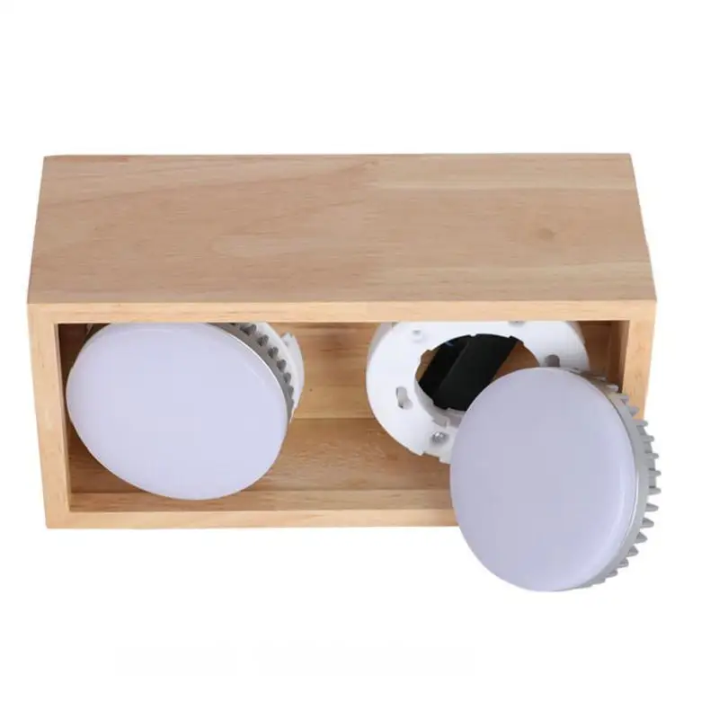 

1head 2head square wood GX53 LED Downlights 10W 20W Surface Mounted LED Ceiling Lamps Spot Light LED Downlights