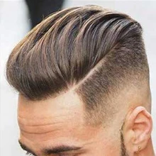 SimBeauty парик для мужчин для замены волос Мужская Т-система европейские человеческие волосы с 1" x 8" супер тонким французским кружевом#6 светильник коричневый Col