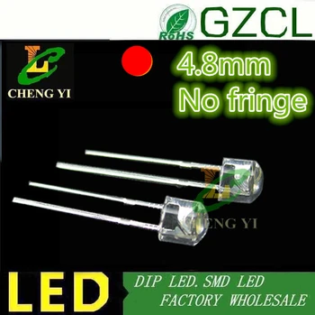 

RED 4.8mm straw hat led diode White led dip led for led without fringe Crystal Light