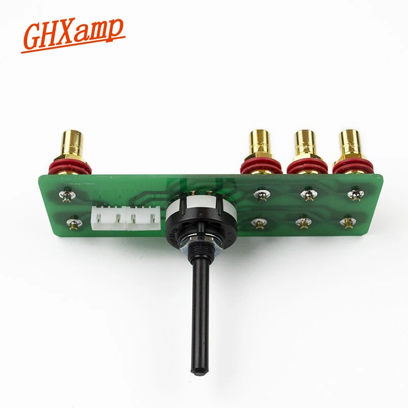 

GHXAMP Audio Input Selector Switch With RCA DIY Kits 2.0 3-Speed Source Input Selector Board LORLIN-UK Copper Silver plated 1pc