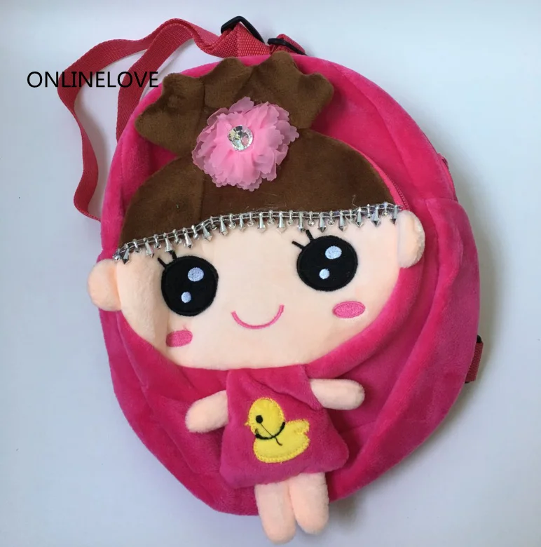 Fleur Fille Kawaii Sac Enfant Sac A Dos Bebe Fille 28cm Env Convient A 1 4 Ans En Peluche Maternelle Sac A Dos En Peluche Aliexpress