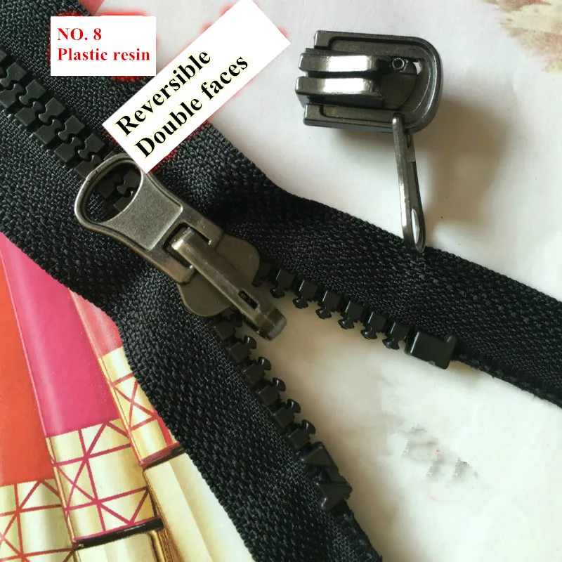 3 шт. двусторонняя Поворотная молния 80 250 см № 8|resin zipper|zipper open endplastic zipper |