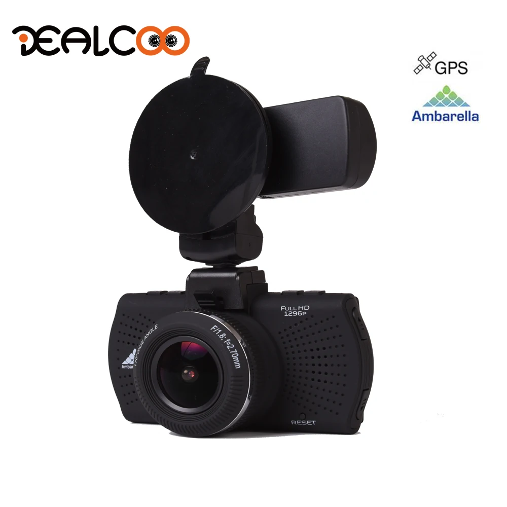 Dealcoo Dash Cam Car Digital Video Recorder 1296P Full HD GPS Logger