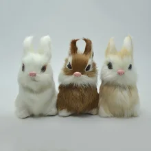 Детские милые плюшевые игрушки пасхальные моделирование кролики яркие животные для детей мех реалистичные