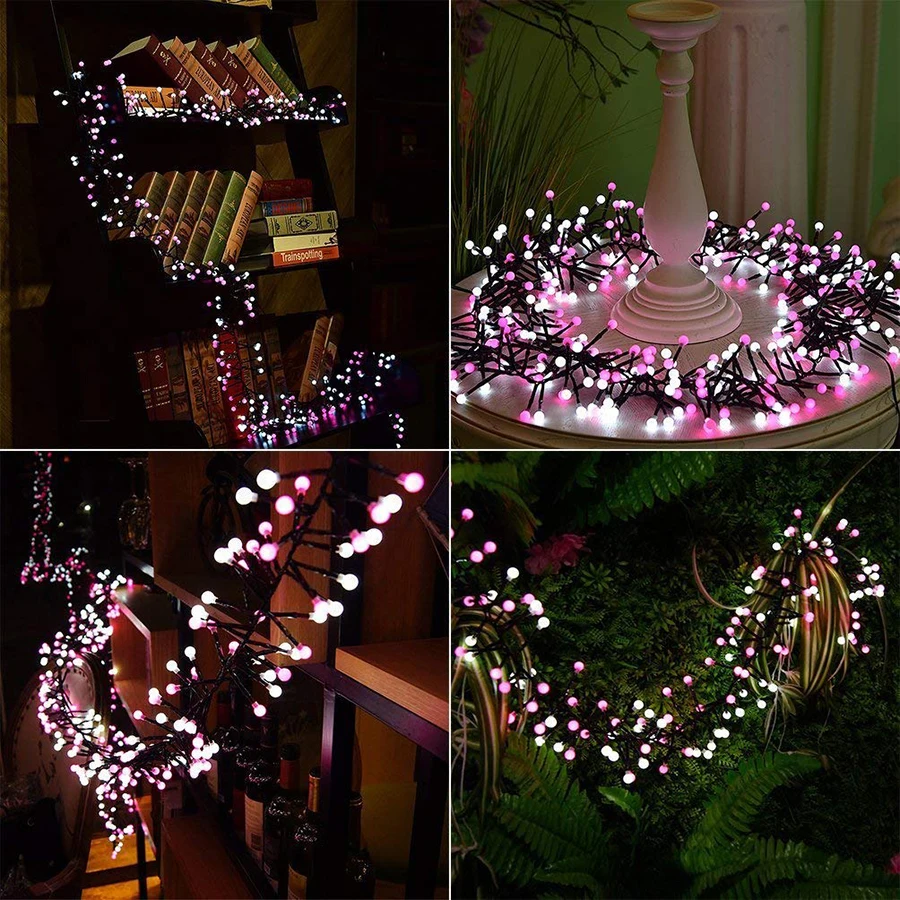 US $25.95 3M 400 LED Firecrackers String Lights 8 Modes Memory Waterproof Outdoor Decorative Lights For Courtyard Christmas Wedding Party