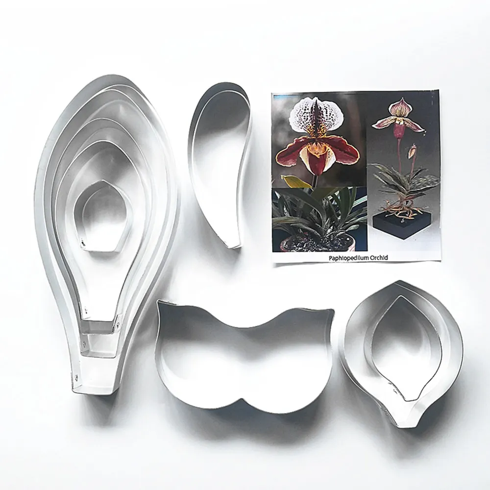 

paphiopedilum orchld Set Cutters,clay flower ,Sugarcraft cutters,flower cutter, Wire cutting of sugar flower Clay flower