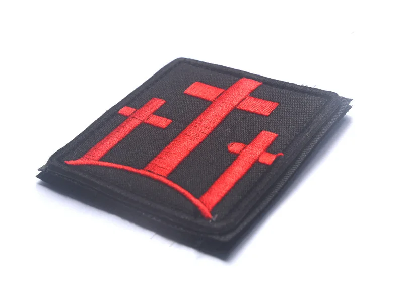 Крест Иисуса военная армия тактический боевой вышивка заплатка для одежды эмблема Аппликации, бейджи - Цвет: Цвет: желтый