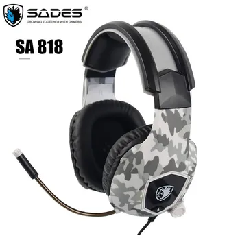 

SADES SA818 Stereo Gaming Headphones With Noise-reduction Microphone Gray Camouflage Headset Auriculares 19Jun12