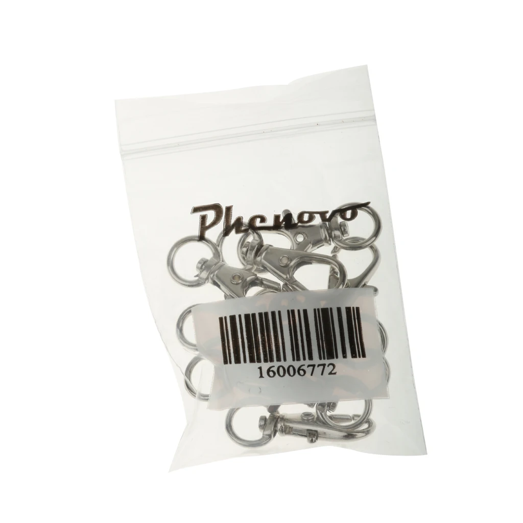 60x D-ring Swivel Trigger Clips Snap Hooks Lobster Clasps 10mm For Bag Keyring