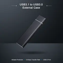 USB3.1 к USB3.0 адаптер конвертер Внешний чехол USB3.1 ssd-бокс внешний корпус совместим с Windows 98/SE/ME/2000/Vista/7
