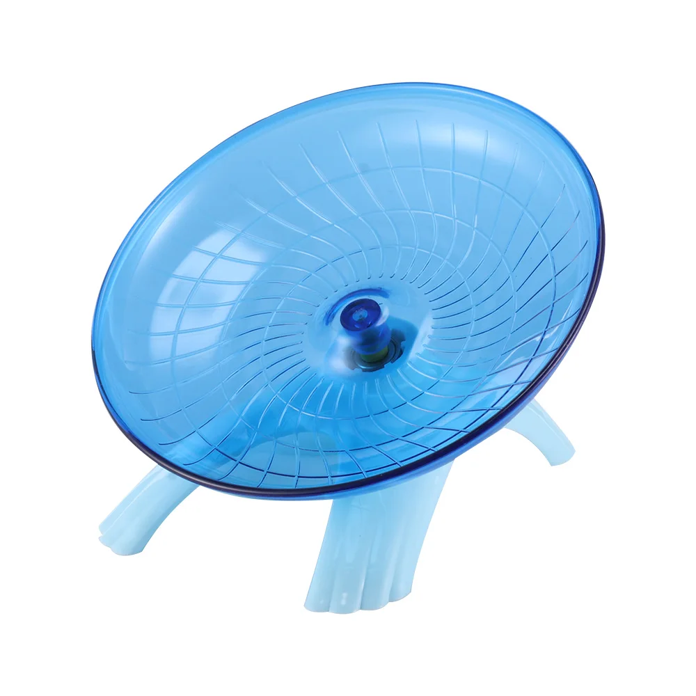 Модные мыши карликовые хомяки маленькие домашние животные диск для бега летающая тарелка колесо для упражнений синий розовый два цвета на выбор - Цвет: blue