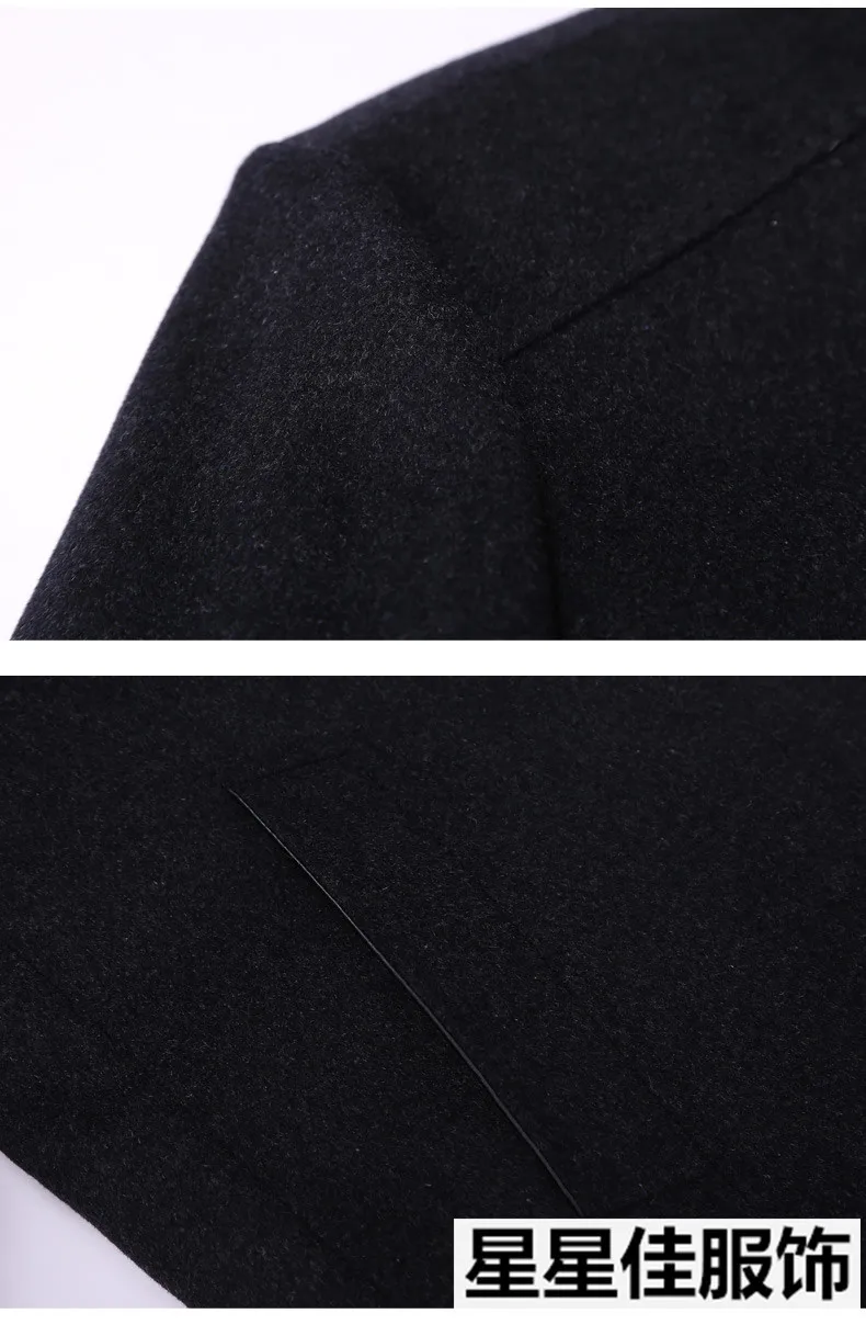 8XL размера плюс 2 в 1 зимнее Мужское пальто Модная брендовая одежда флисовая подкладка толстое теплое шерстяное пальто мужское шерстяное пальто