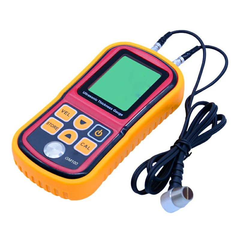 

Digital LCD Display Ultrasonic Thickness Gauge Metal Testering Measuring Instruments 1.2 to 200MM Sound Velocity Meter GM100