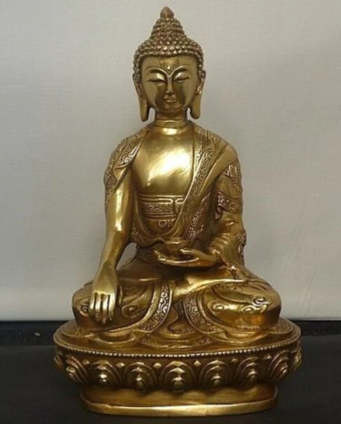

Tibet Tibetan Buddhis shakyamuni bronze buddha statue