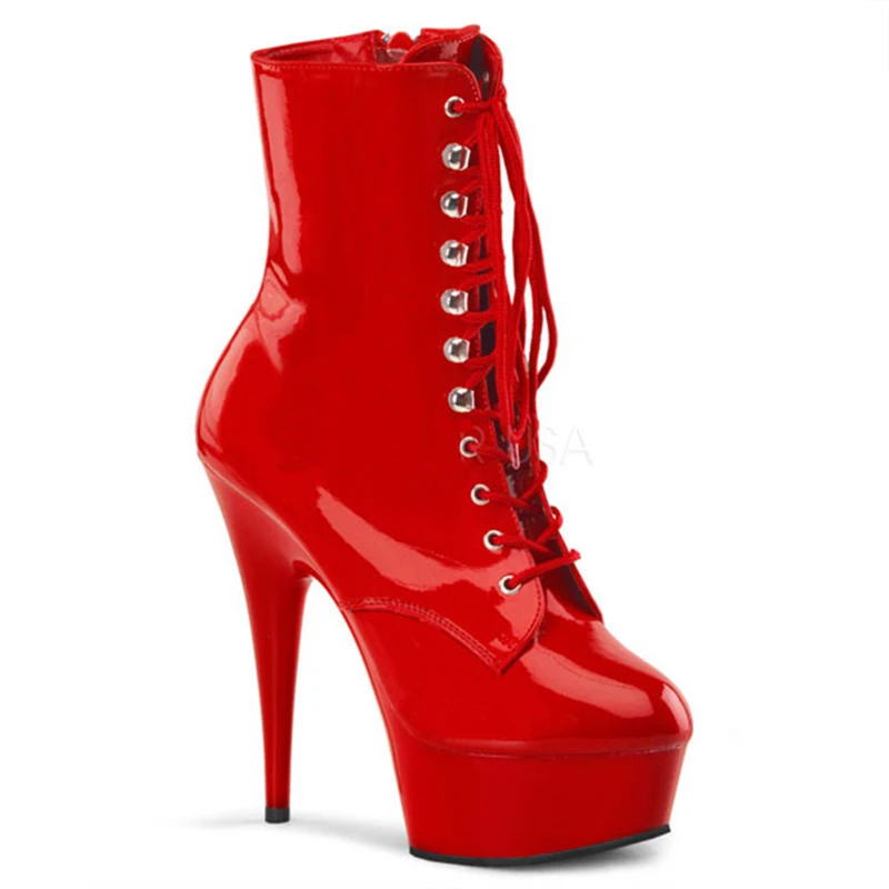 LAIJIANJINXIA/Новая пикантная обувь на платформе и ультравысоком каблуке 15 см обувь для танцев на шесте в ночном клубе ботильоны с круглым носком танцевальная обувь