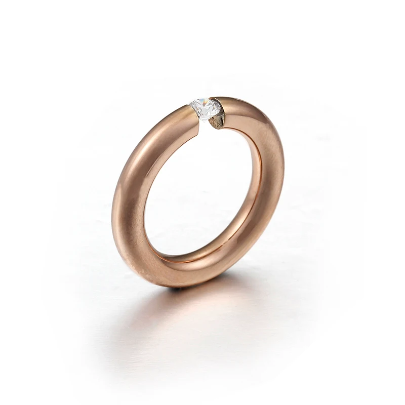 KALEN, простой дизайн, 4 цвета, Bague, нержавеющая сталь и кубический цирконий, кольца на палец для женщин, Anillos Mujer, ювелирные изделия, обручальные кольца