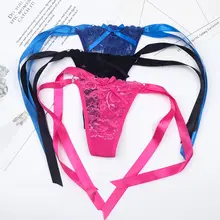 Женские трусики из хлопка с кружевами стринги кружевное сексуальное нижнее белье женские трусики с низкой талией Стринги Нижнее белье Интимные стринги танга