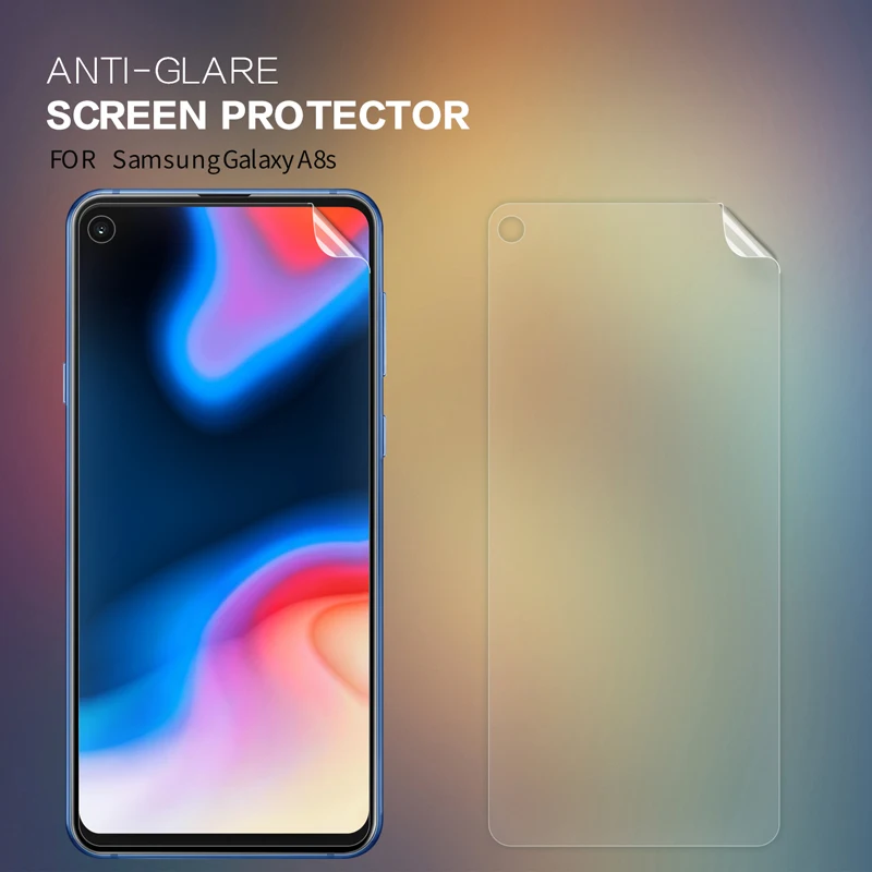 Антибликовая Защитная пленка для Samsung Galaxy A8S матовая защитная против отпечатков
