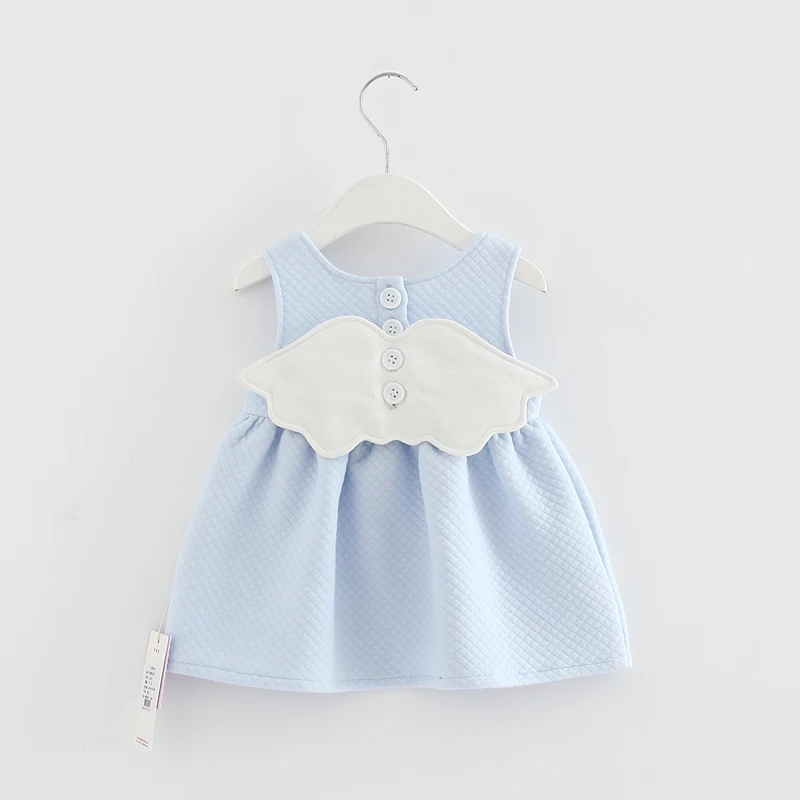 

4 color Baby Girls Dresses Baby Angel Feathers Party Dress Princess Kids Children Infant Baby Dresses
