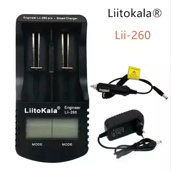LiitoKala-Lii-260-Battery-Charger-for-18650-26650-LCD-screen-display-battery-capacity-internal-resistance-voltage