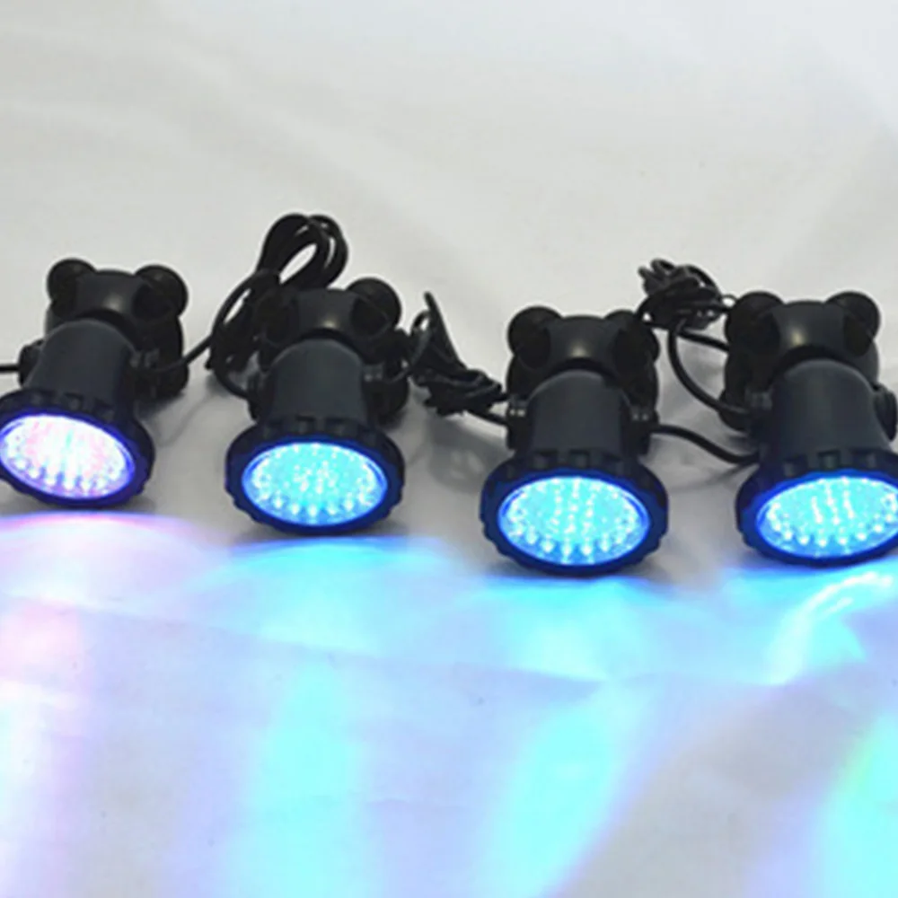 

4pcs Aquarium Underwater LED Light Waterproof Submersible Spotlight Color Change Aquarium Landscape Lights US/UK/AU/EU plug