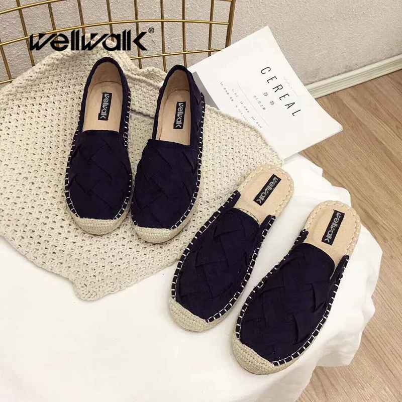 

Wellwalk Brand Mules Women Luxury Slippers Ladies Slides Female Espadrilles Women Creepers Shoes Ladies Moccasins Designer Shoes