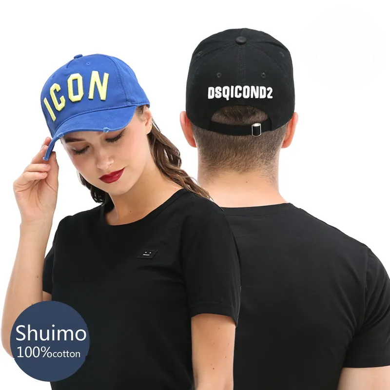 DSQICOND2 бренд DSQ Casquette шапки с твердым узором буквы значок Casquette папа хип-хоп бейсболка Snapback кепки для мужчин и женщин