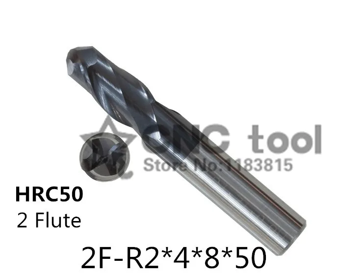 2f r2.0*4*8*50 твердосплавные концевые фрезы карбидная квадратная плоская концевая