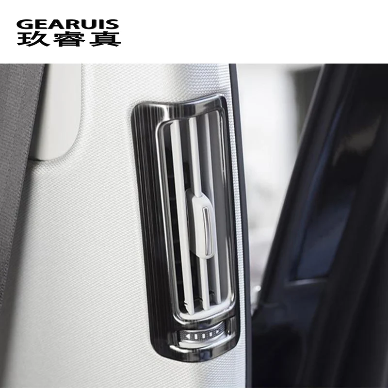 

Car Styling B pillar air conditioning AC Outlet sequins frame cover sticker Trim For Audi A6 C6 C7 2009-2018 Auto Accessories