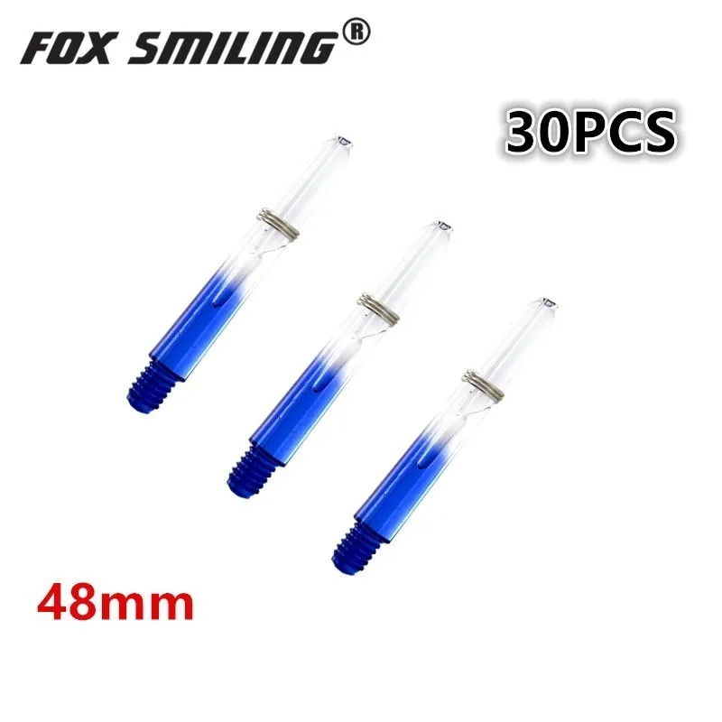 Fox Smiling цвет синий, черный; большие размеры 35-/48 мм нейлон Пластиковые дротики валы 2BA для профессионального Dardos аксессуары - Цвет: 48mm 30pcs blue