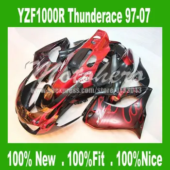 

Fairing kit for YAMAHA Thunderace YZF1000R 1997-2007 YZF 1000R 97-07 97 98 99 00 01 02 03 04 05 06 07 red flame BLK fairings kit