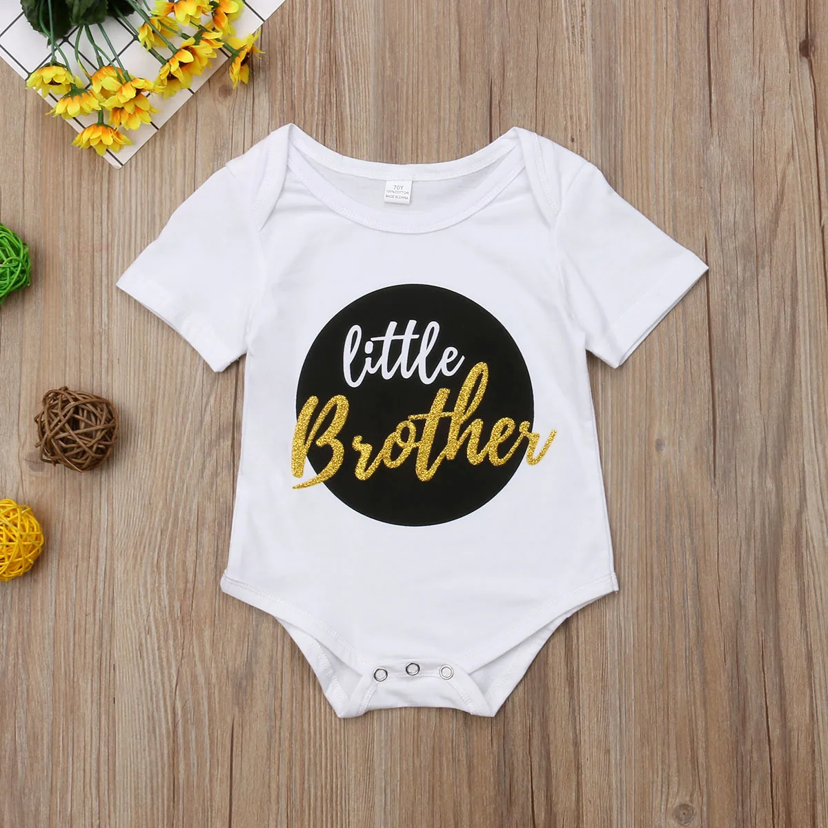 Family Matching Outfits Kids Big Sister Baby Girls Short Sleeve Tshirt Infant Boy Little Brother Bodysuit Tops Summer Clothes family clothes
