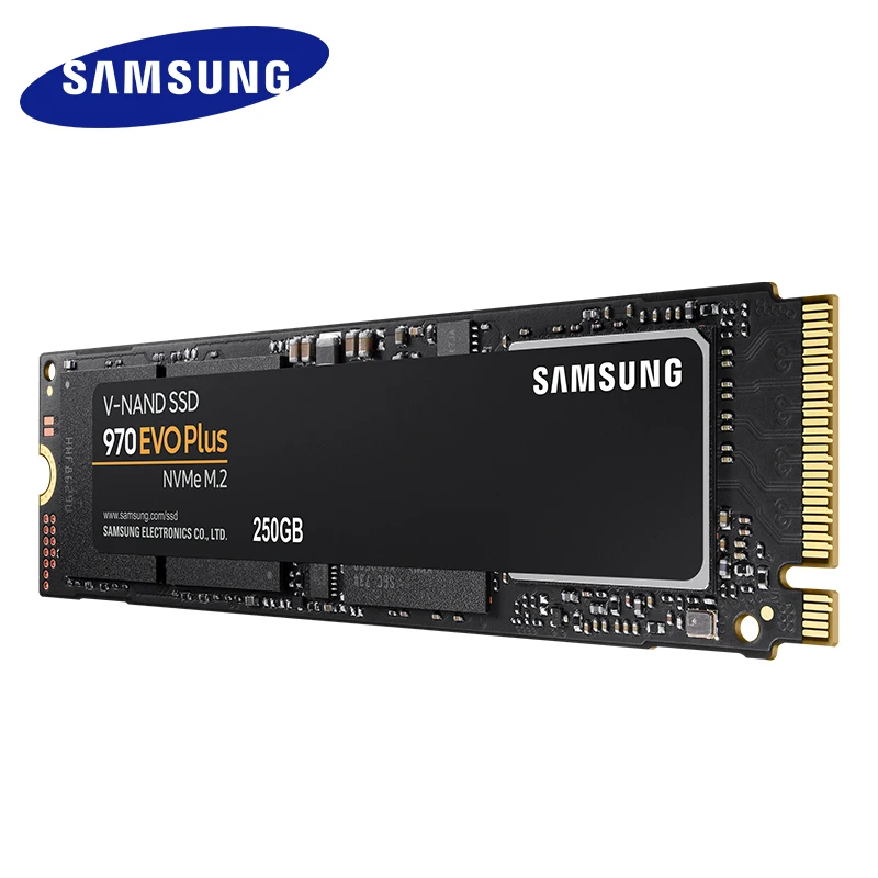 Внутренний твердотельный накопитель Samsung 970 EVO Plus SSD 250 ГБ NVMe M.2 2280 500 1 ТБ TLC PCIe 3 0x4 для