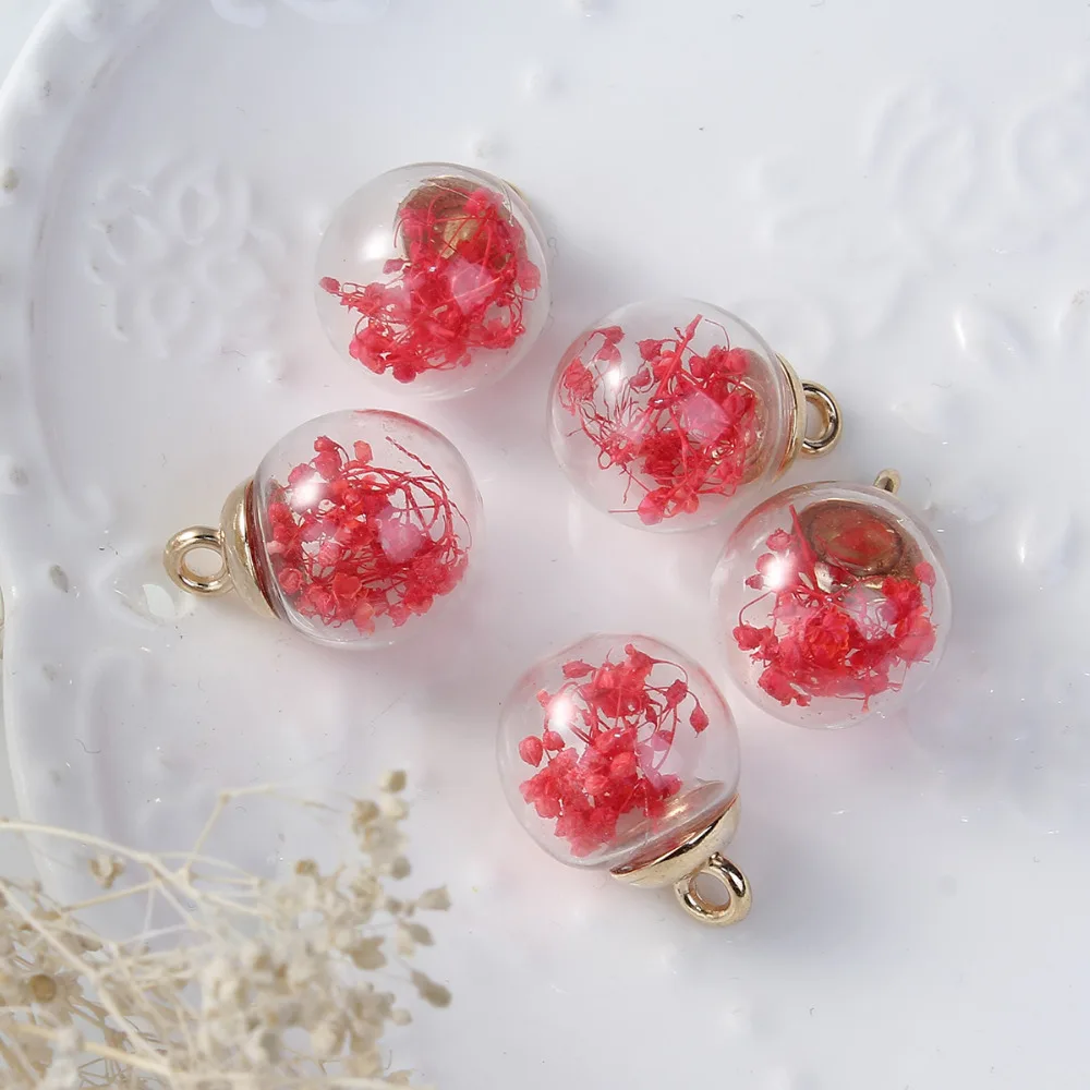 DoreenBeads DIY Подвески стеклянные бусы амулеты цветные высушенные прозрачные 22 мм x 16