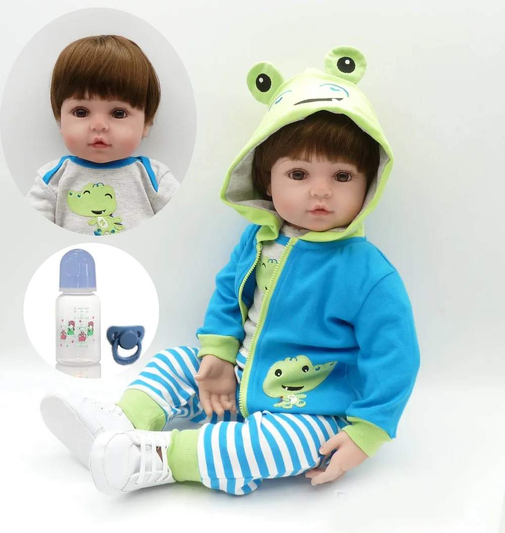 

Boy dolls reborn 22"55cm silicone vinyl reborn baby dolls for children girls toys gift bebes reborn bonecas brinquedo menino