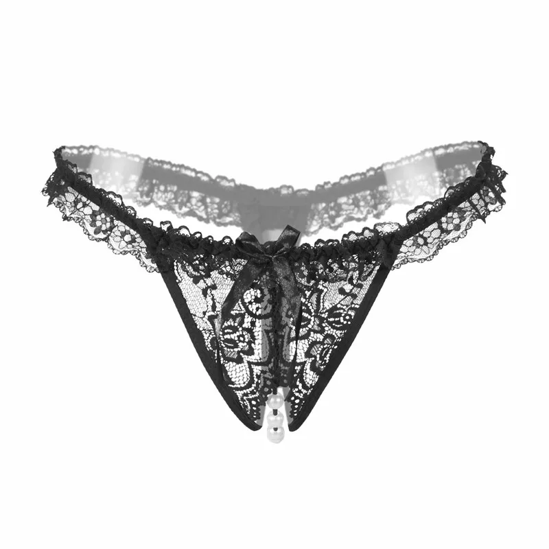 

snowshine YLI Sexy Lingerie Lace Underwear Pearl Sexy Temptation Womens Panties