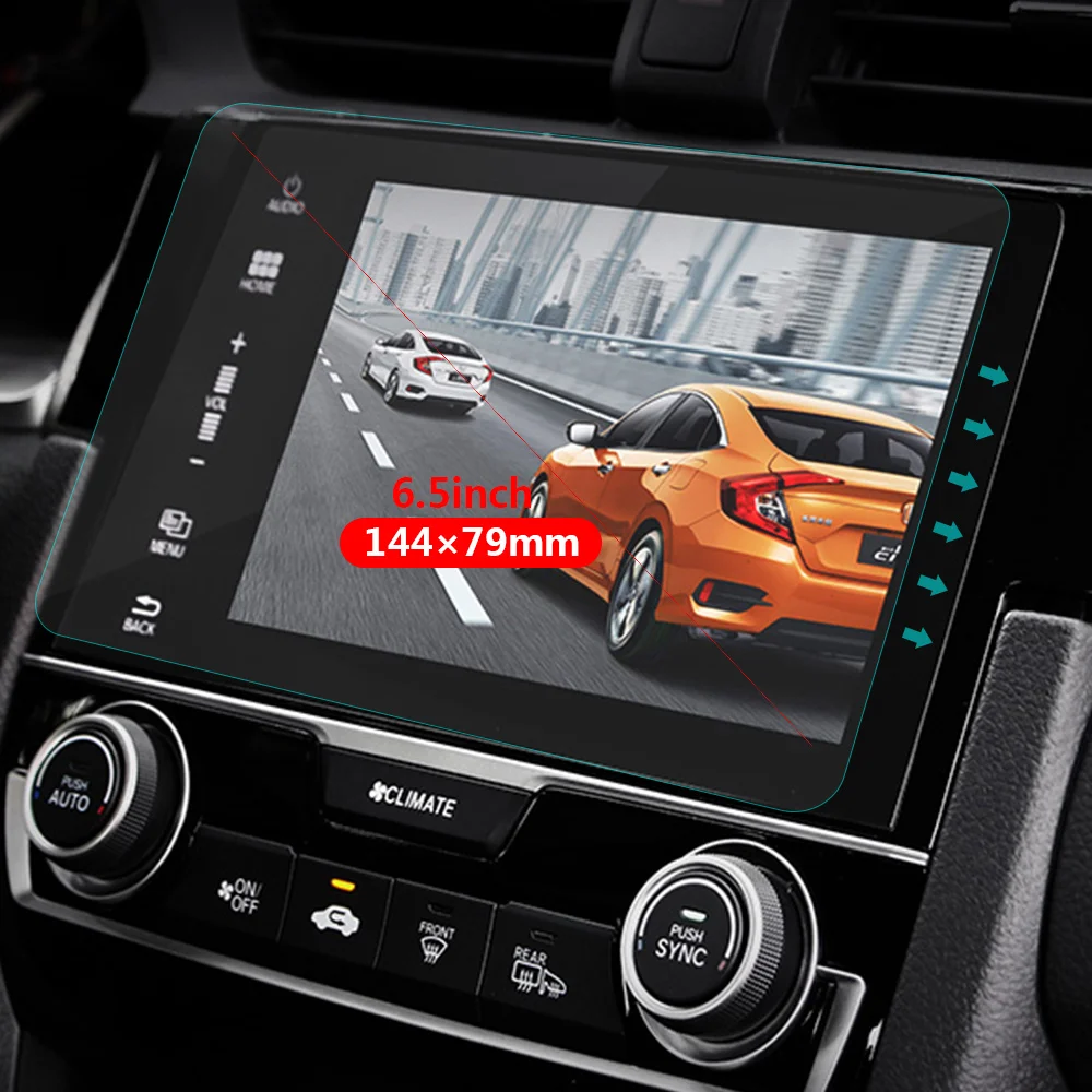  Vehemo Auto Gehärtetem Glas Für Auto GPS MP5 Video Player Screen Protector Film Premium 65 zoll 144