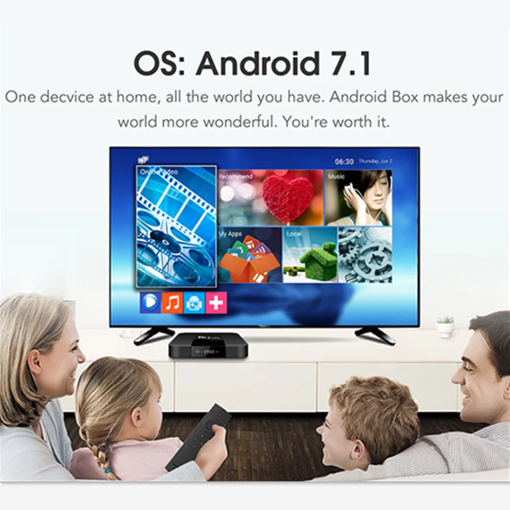 TX3 Мини ТВ-приставка Android 7,1 четырехъядерный процессор Amlogic S905W rom 4K WiFi 2G DDR3 16G 4K HD H.265 Медиаплеер smart tv box