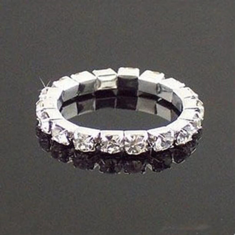 

Trendy stretch crystal rings for girls fashion finger ring women wedding jewelry Wholesale rings gifts China Drop Shipping