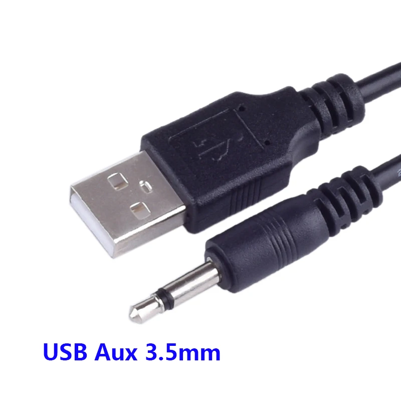 

Hot sales USB Jack Plug Aux 3.5mm Audio line cable 100cm length high quality