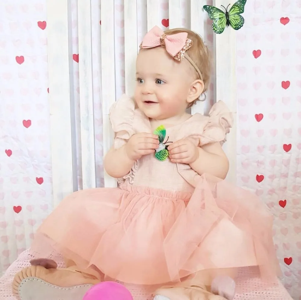 Ins Hot Toddler Baby Girl Dress Ruffles Lace Tulle Girl Dress Infant