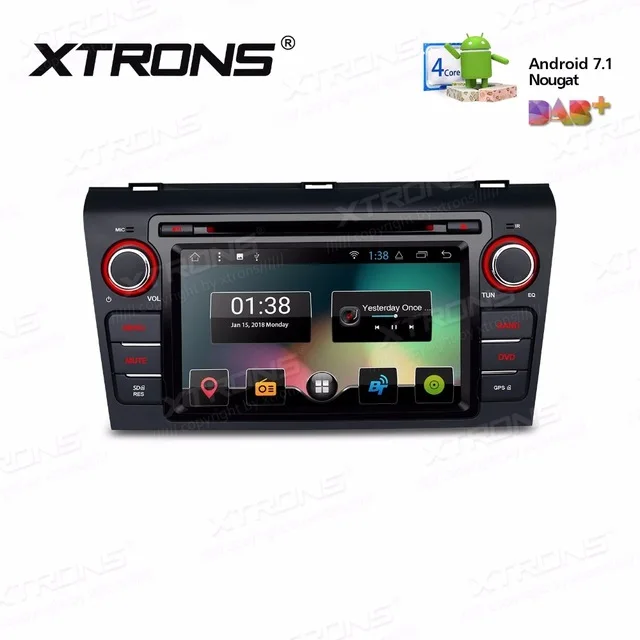 7 &quotРадио четырехъядерный ОС Android 1 nougat автомобильный DVD для Mazda 3 2004 2009 с полным
