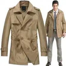 2016 Fashion British Style Autumn Men High Quality Trenchcoat Casual Mens Trench Coats Long Jacket Plus Size A3709