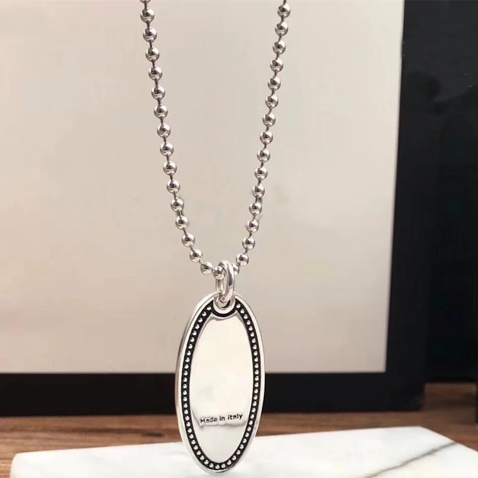 

Real 100% sterling silver men and women necklace pendant jewelry 2019 fashion trend European and American style holiday gift