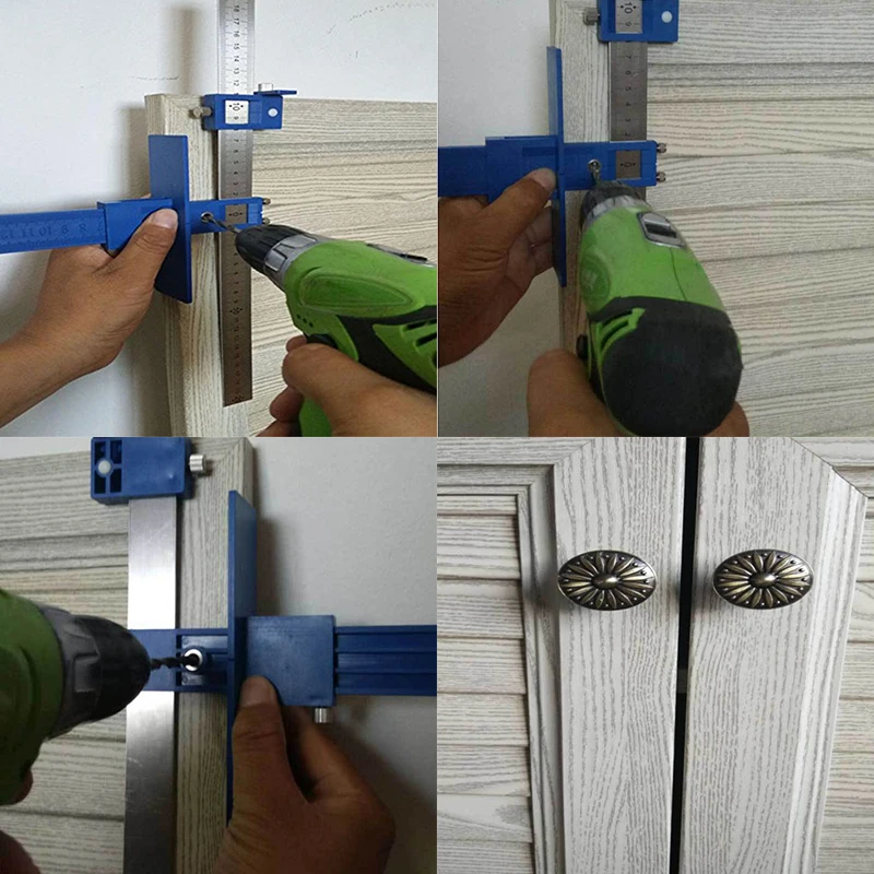 Drill Guide Sleeve Cabinet Hardware Jig Drawer Pull For Wood Drilling Dowelling Hole Saw Punching Drill Bit Tools 
