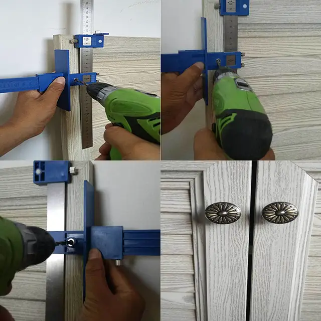 Drill Guide Sleeve Cabinet Hardware Jig Drawer Pull For Wood
