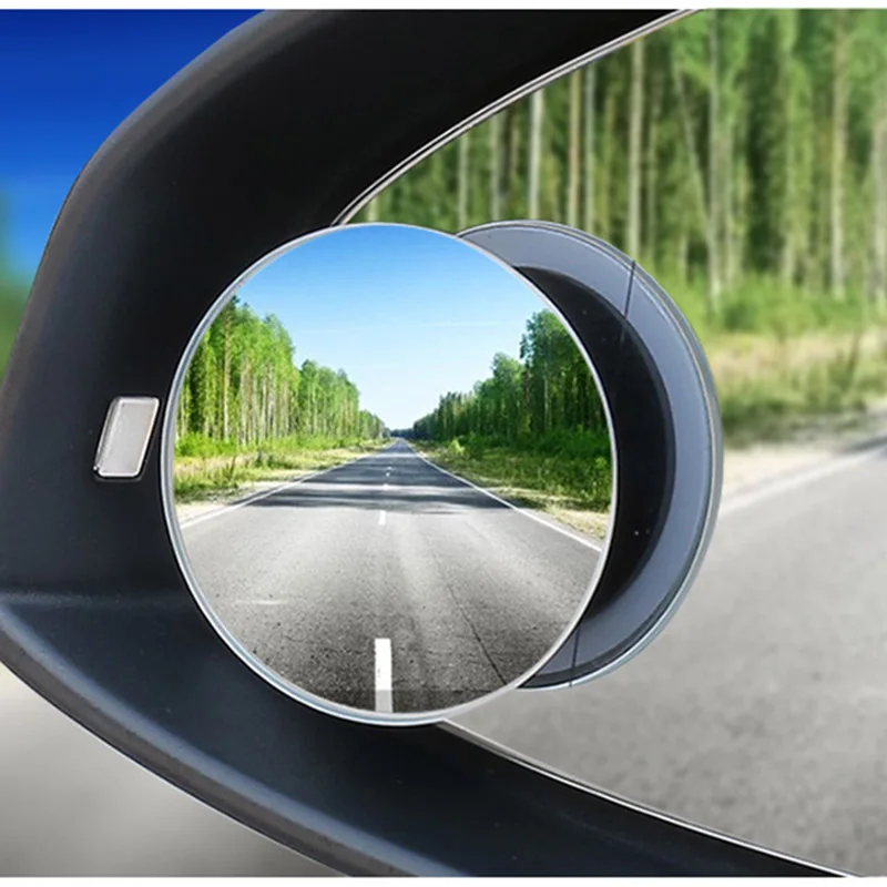 

HD 360 Degree Rotatable Rear View Convex Mirror Rimless Universal wide angle Round blind spot mirror Car for parking safety