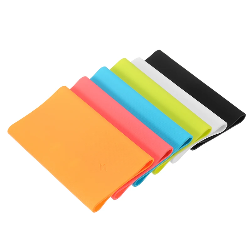 

For Xiaomi Power Bank 2 10000 mAh Soft Silicone Case shell Anti-slip External Battery Protective Cover Case Screw Thread Skin