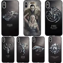 Игра трона дом Старк Таргариен GOT Coque Мягкий силиконовый чехол для телефона для Apple iPhone 5 5S SE 6 6s 7 8 Plus X XR XS MAX